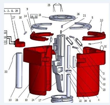 YQ8Y.1.1-0B planetary claw assembly